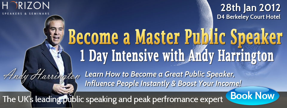 Become a Master Public Speaker 1 Day Intensive with Andy Harrington @ D4 Berkeley Court Hotel, D4 | Dublin | County Dublin | Ireland